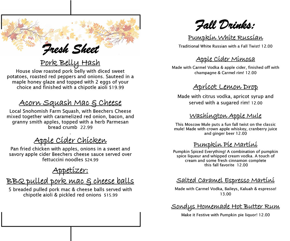 2025 October fall Specials